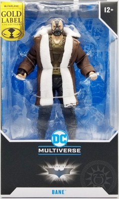 McFarlane DC Multiverse BANE TRENCH COAT Dark Knight Rises 7'' Gold Label Fig NIB