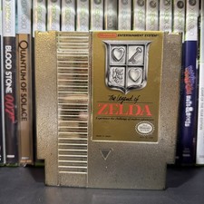 NES Nintendo The Legend of Zelda Gold Cartridge Original 1987 Game TESTED