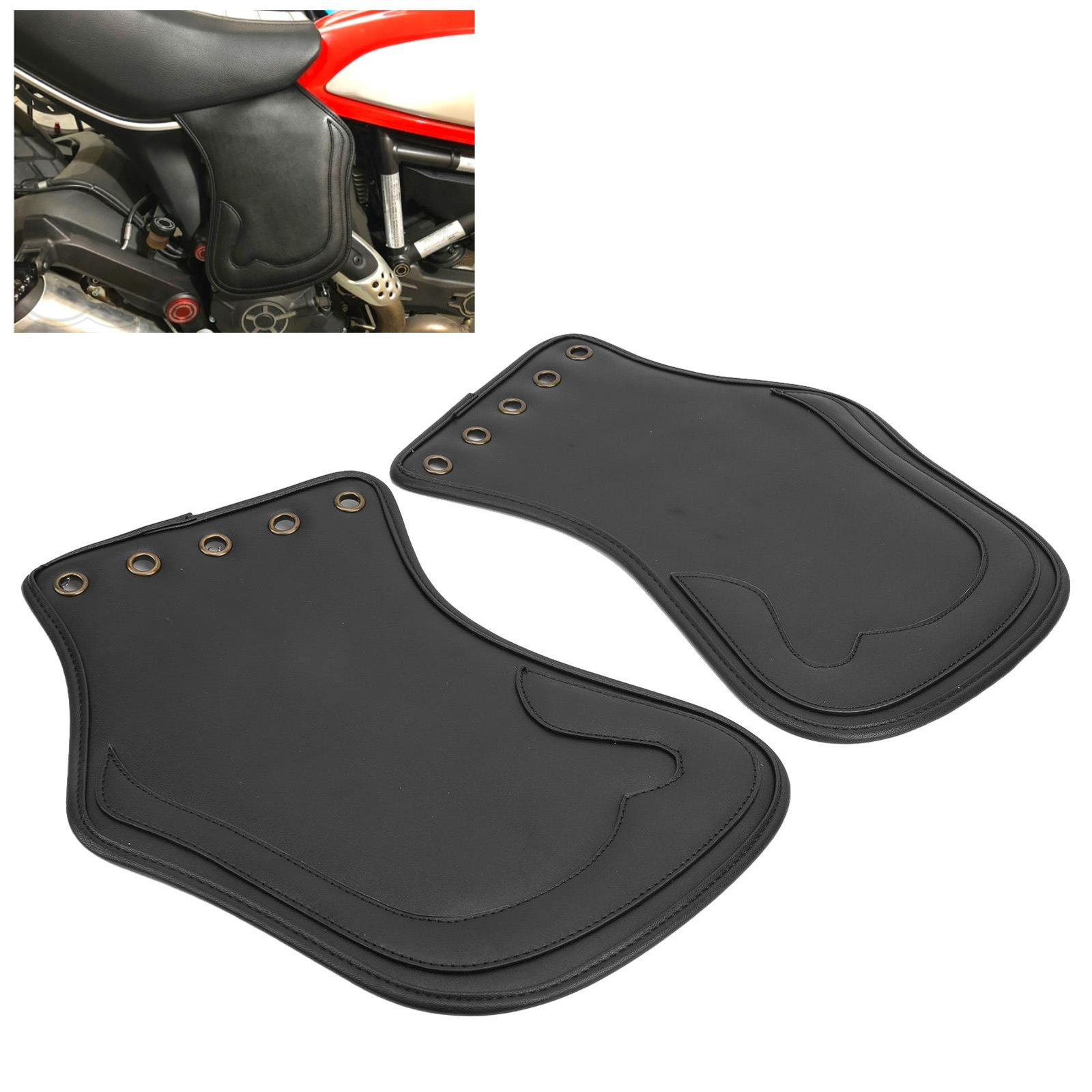 Motorcycle Engine Heat Shield Insulation Cushion Saddle Guard 2pcs Set