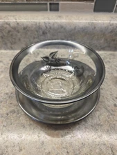 Vintage Georges Briard MCM Glass Bowl 5.5" x 2.5" w/6" Underplate & Spoon