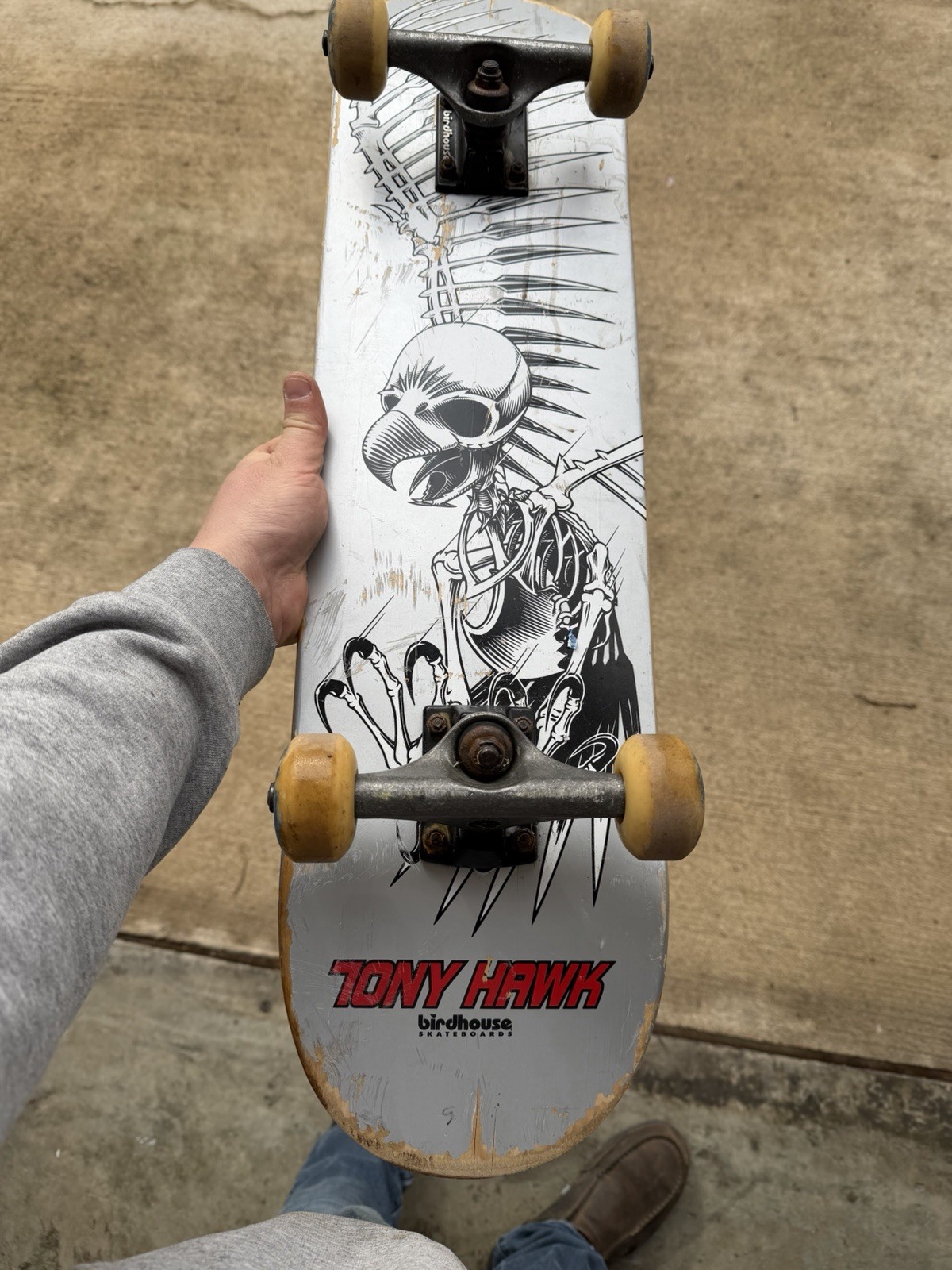 Vintage Y2K 31"x7.5&rdquo; Birdhouse Tony Hawk Pterodactyl Skull