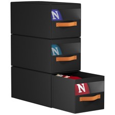 Hat Organizer for Baseball Caps - 3 Pack Pull-Out Drawer Hat Storage Organize...