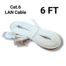CAT6 CAT 6 Ethernet Cable Lan Network RJ45 Internet Router White Patch Cord 6FT