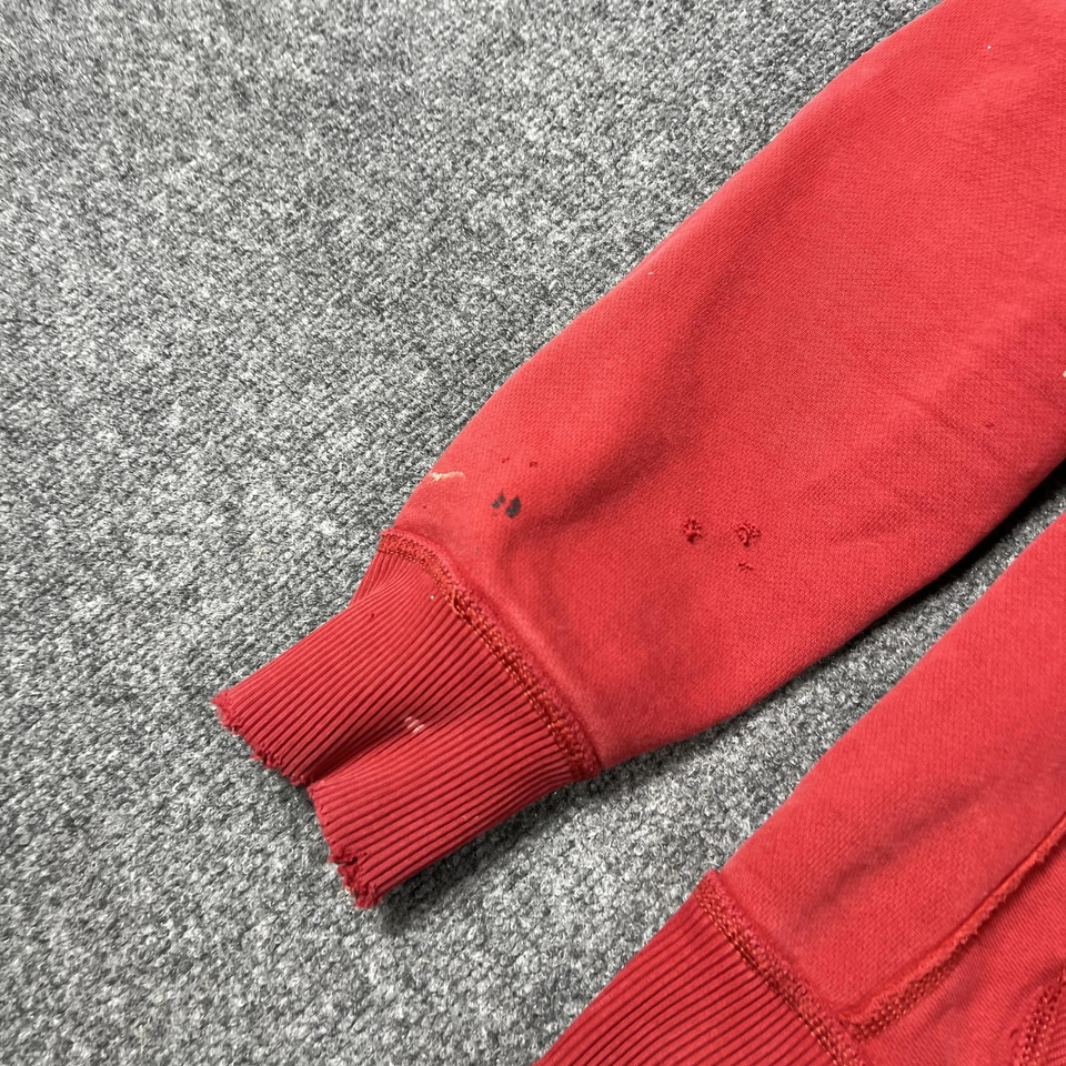 Sudadera con Capucha Abercrombie & Fitch Para Hombre Grande Roja Cremallera Completa Alce Envejecido Y2k Foto 4 de 4