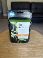 Genuine HP 60 Black Tri-Color Ink Cartridges EXP: 8/2024