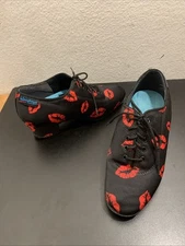 International 1.5" Heather Split-sole Womens Print Practice Dance Shoes Sz 4