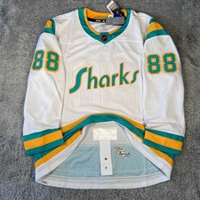 Adidas San Jose Sharks Brent Burns Reverse Retro Authentic Hockey Jersey Sz 56
