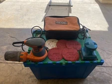 MAKITA BO4550 FINISHING & RIDGID R2601 RANDOM ORBITAL SANDER,BAG SANDING DISK'S