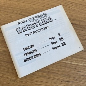 Jeu WORLD WRESTLING Tecmo- Complet - Nintendo NES - Version EEC