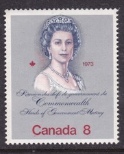 Canada 1973 Queen Elizabeth II 8c Mint Hung SG 759 VGC