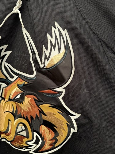 Vintage RARE Manitoba Moose AHL Reebok Jersey mit Autogramm Trikot Eishockey - Bild 5 von 7