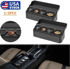 2× Car Coin Organizer Case Loose Change Storage Box Coin Holders Container USA