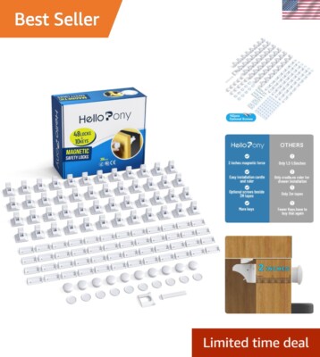Cabinet Locks for Babies（48Locks+10Keys Magnetic Child Locks for Cabinets Bab...