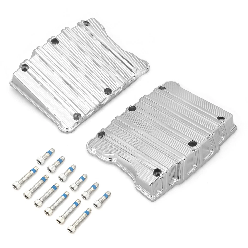 Gauge engine Rocker Box top cover For Harley twin cam CHROMED Street Glide Foto 4 de 4