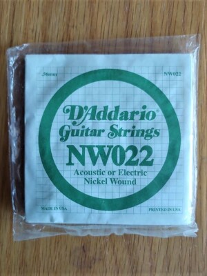 D'Addario Single Nickel Wound .022 Strings x FIVE (5)
