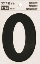 Hy-Ko 3"  Reflective Vinyl Letter Number Self-Adhesive Weather-Resistant