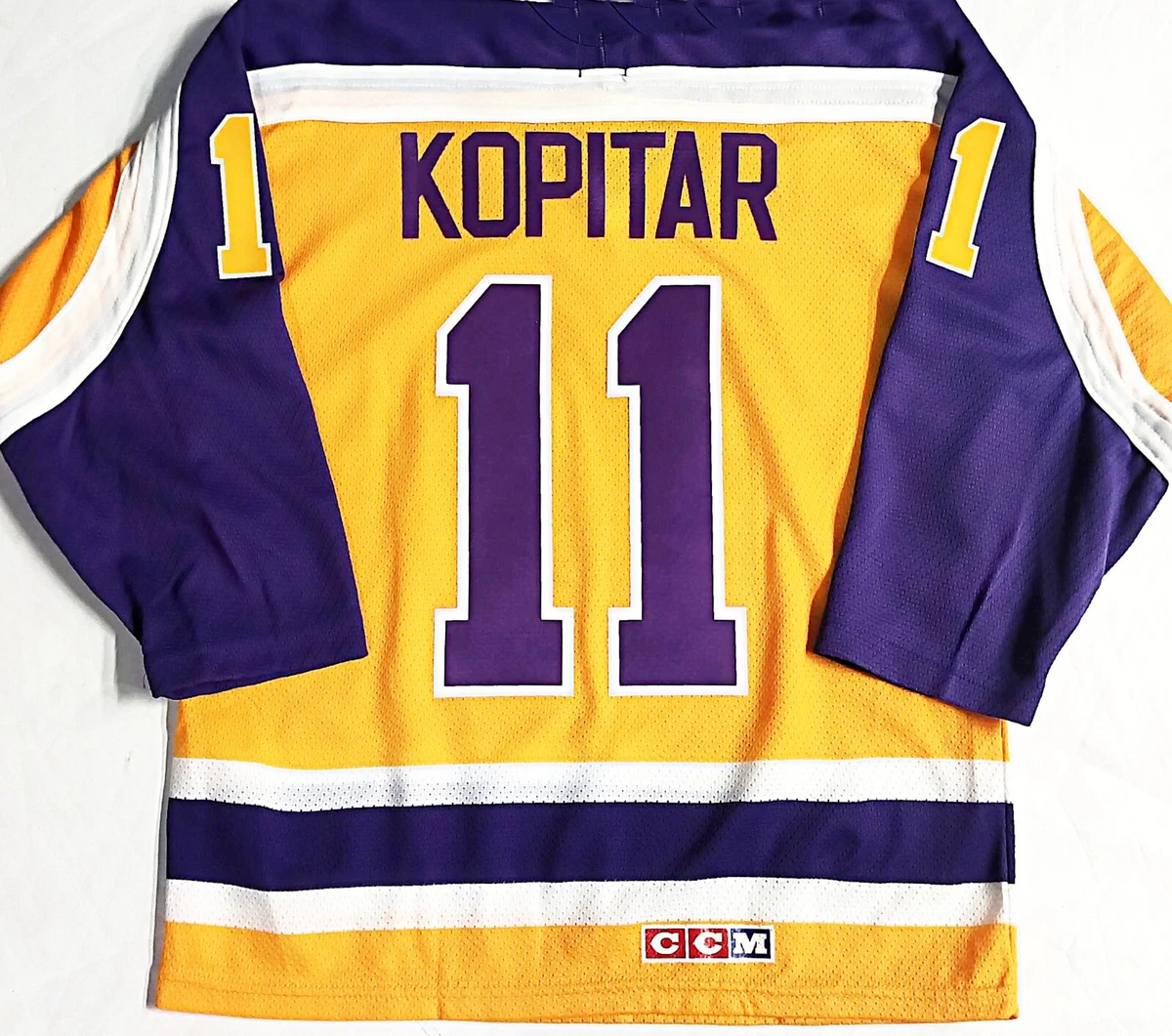 YOUTH NWT LG VINTAGE ANZE KOPITAR KINGS 1983 CCM MASKA LICENSE