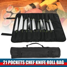 21 Pockets CHEF KNIFE ROLL BAG OXFORD CLOTH