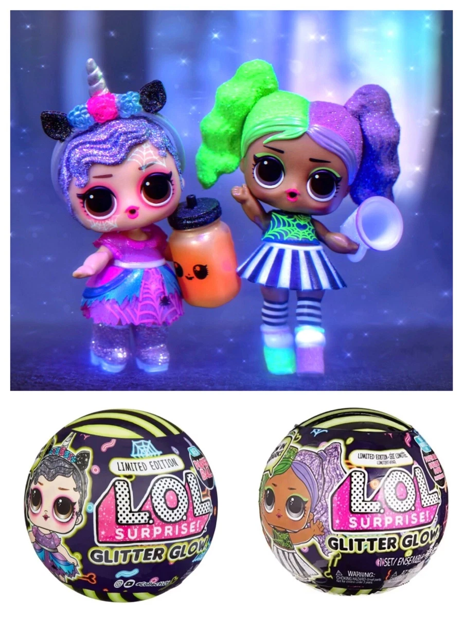 2pc Lot LOL Surprise Halloween Glitter Glow Limited Edition Doll