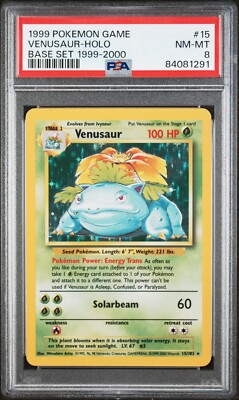 PSA 8 - Pokemon Base Set Venusaur - 4th Print - 1999-2000 - Uk