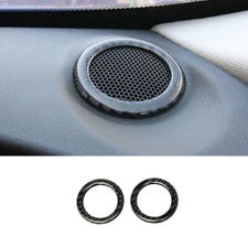 For Jaguar F-PACE 2017-21 Real Carbon Fiber Console Dashboard Speaker Frame Trim