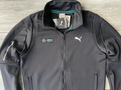 PUMA BLACK MERCEDES AMG F1 MAPF1 TRACK SWEATSHIRT JACKET - MEDIUM 