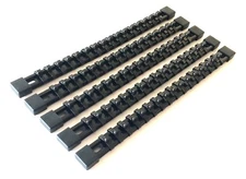 5 GOLIATH INDUSTRIAL 1/4 ABS MOUNTABLE SOCKET RAIL HOLDER ORGANIZER BLACK SH14BL