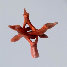 Glaskugelhalter KOBRA Dreifu&szlig; Holz 15 cm f&uuml;r Kugeln bis 10 cm Kristallkugelhalte