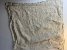 CRATE & BARREL beige linen EURO sham 26 x 26"