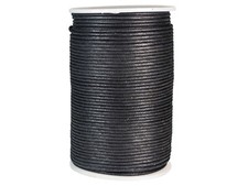 Round Cotton Cord 2mm x 100m: Black 297C-CC20x100BK 8UW5