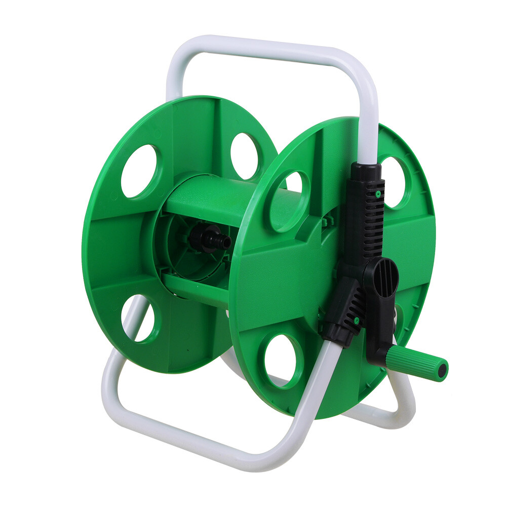Garden Hose Reel Trolley 50M Portable Water Pipe Free Standing Wall