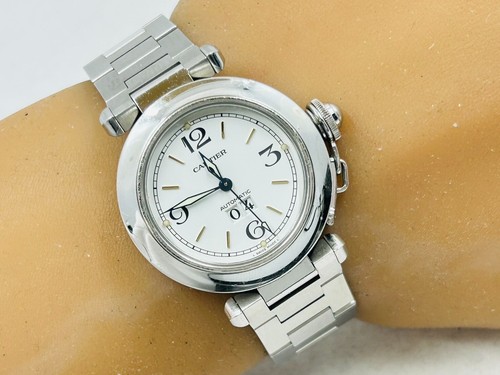 Reloj Cartier Pasha C Big Date W31044M7 2475 Automático Unisex Descuento A2835 - Imagen 2 de 13