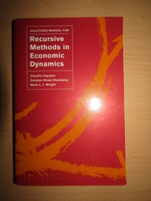 Solutions Manual for Recursive Methods in Economic Dynamics | Zustand neuwertig