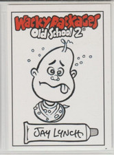 2011 Topps Wacky Packages JAY LYNCH Sketch Card GURGLE BABY FOOD Old School Ser2