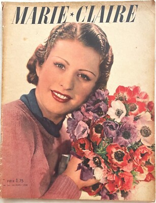 MARIE-CLAIRE Nr. 56 vom 25. März 1938 alte Zeitschrift Mode Damenhut