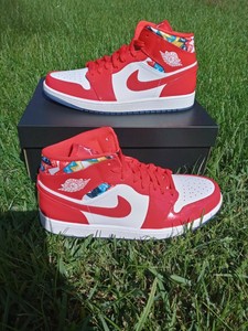 Jordan 1 Mid SE Chile Red \u0026 White Mens Size 12 | eBay