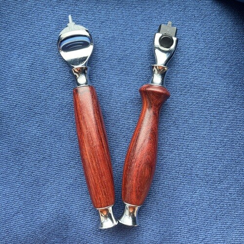Custom handmade Hand grinding Precious wood A razor handle Solid wood handle - Bild 20 von 23