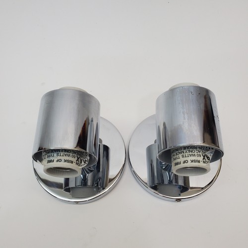 Pair of 2015 George Kovacs Lighting Saber Two Light Bath Vanity Chrome Finish - Picture 8 of 22