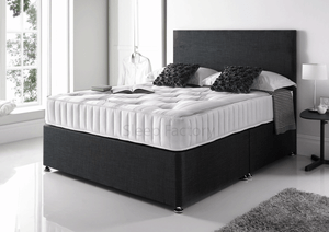 NEW CHENILLE DIVAN BASE WITH UNDER BED STORAGE DRAWERS 4FT 4FT6 5FT DOOUBLE KING