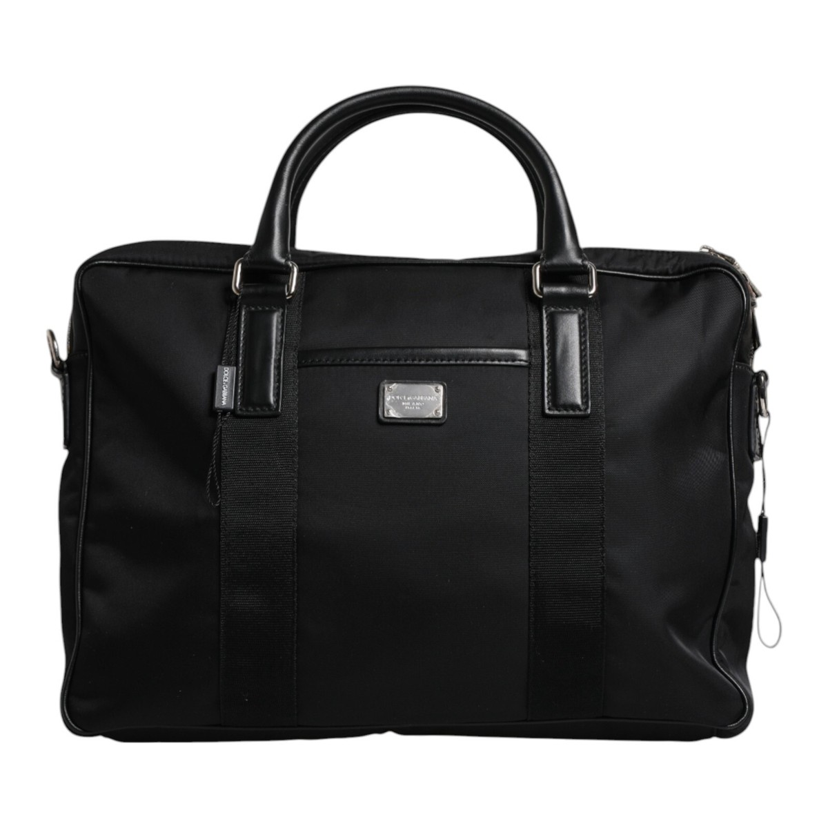 DOLCE＆GABBANA　Messengerbag Dolce & Gabbana Mens Black Leather Travel Laptop Canvas