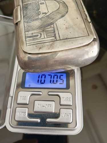 ✅ Antigua caja de cigarrillos iraquí de plata maciza 1 ~107 gramos ✅ - Imagen 10 de 10