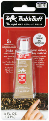 Amaco Rub 'n Buff Metallic Wax Finish .5oz-European Gold