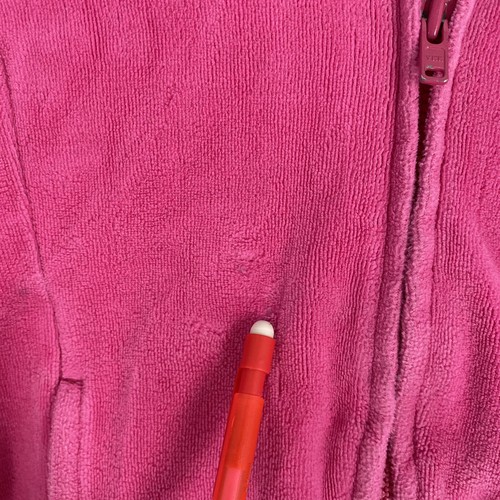 Adidas Girls Youth Pink Striped Full Zip Track Hoodie Sweatshirt Size 5 - Picture 7 of 13