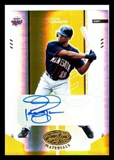 2004 Leaf Certified Materials Gold #79 JACQUE JONES Auto #'d /25 TWINS