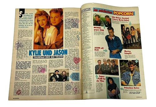 Vintage Old POPCORN Germany Music Magazine,JAN 1990,Jason Donovan,Madonna,POSTER - Foto 12 di 12