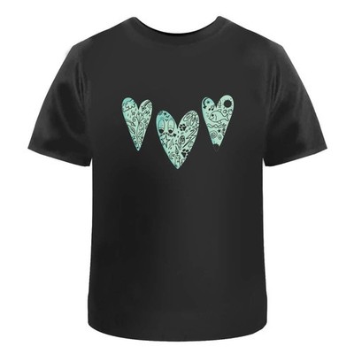 Unisex T-Shirt ''Doodle Hearts'' - 100% Baumwolle (S-XXL) (TA054282)