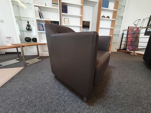Rolf Benz Sessel Onda Leder 36.629 Dunkel Graubraun Füße Aluminium Matt - Bild 4 von 6