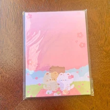 Medium Size Cherry Blossom Kitty Picnic Memo Pad