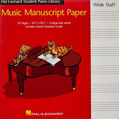 Hal Leonard Student Piano Library   Wide Staff Manuscript Paper | Music... 
