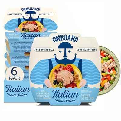 Ready to Eat Italian Tuna Salad - Tuna Snacks with Beans, Chickpeas, Peas & P...